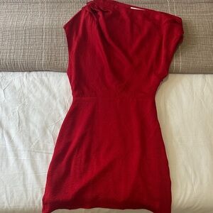Astr One-Shoulder Red Dress
